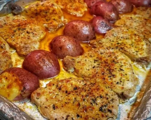 One-Pan Baked Pork Chops