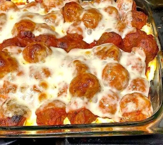 Dump and Bake Meatball Casserole Recipe