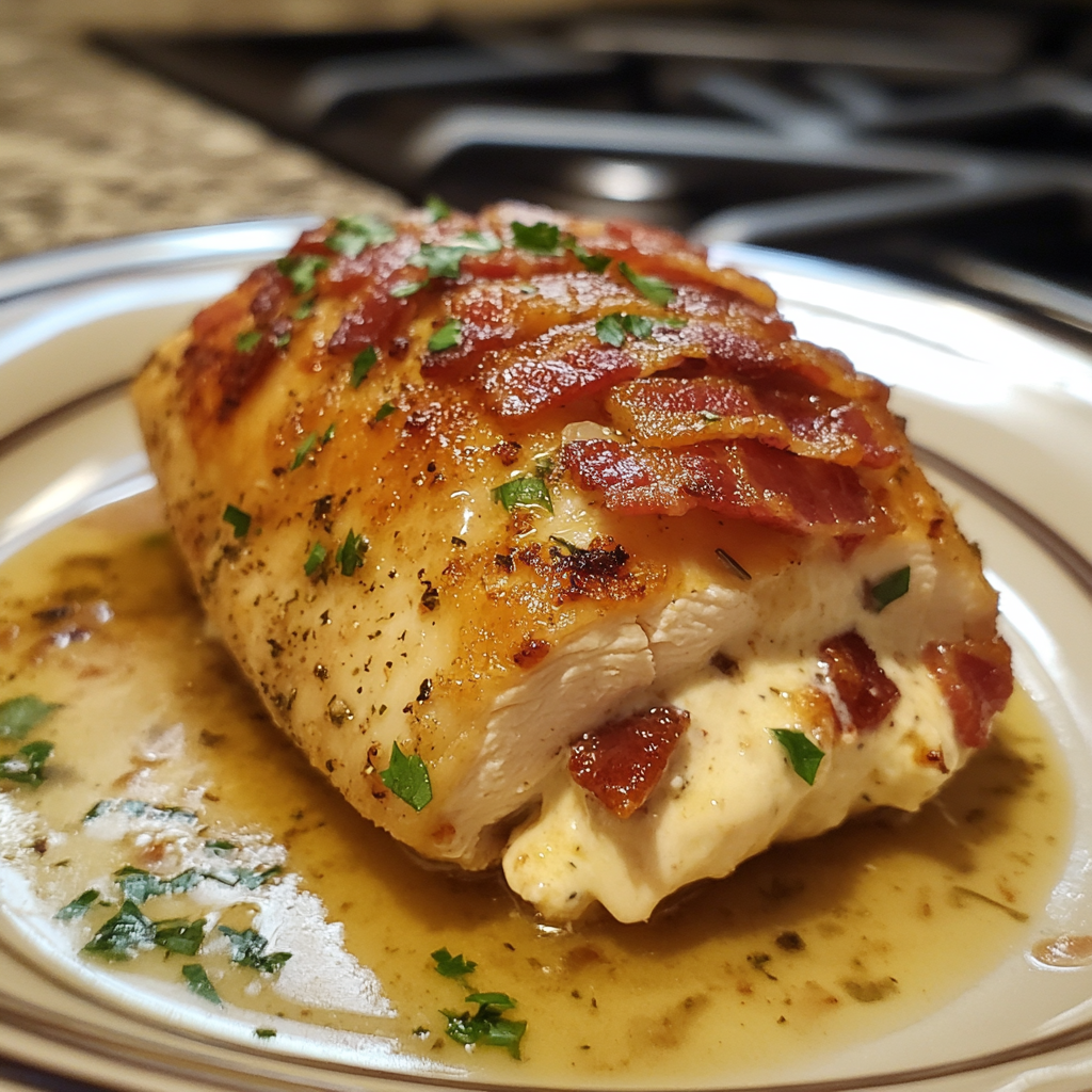 Bacon and Cream Cheese Stuffed Chicken Breast-receipster.com