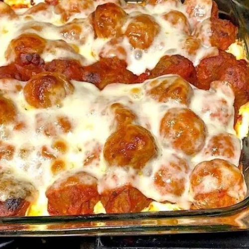 Dump and Bake Meatball Casserole