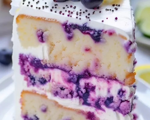 Lemon Blueberry Cheesecake Cake