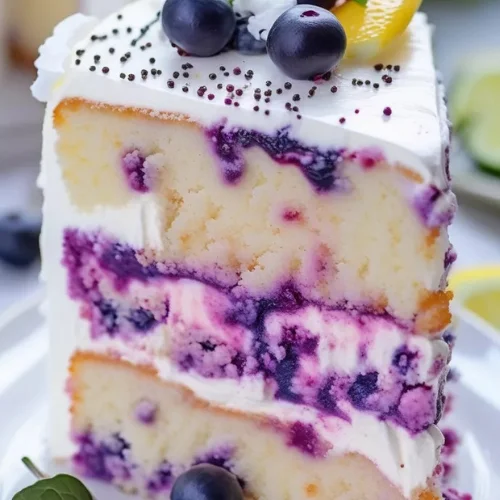 Lemon Blueberry Cheesecake Cake