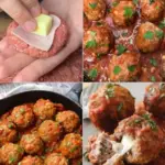 Cheesy Stuffed Meatballs Recipe