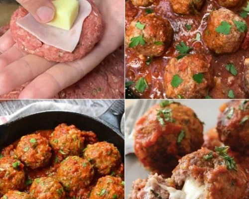 Cheesy Stuffed Meatballs