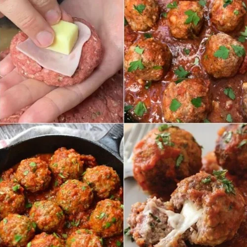 Cheesy Stuffed Meatballs