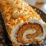 Carrot Cake Roll with Cream Cheese-receipster.com