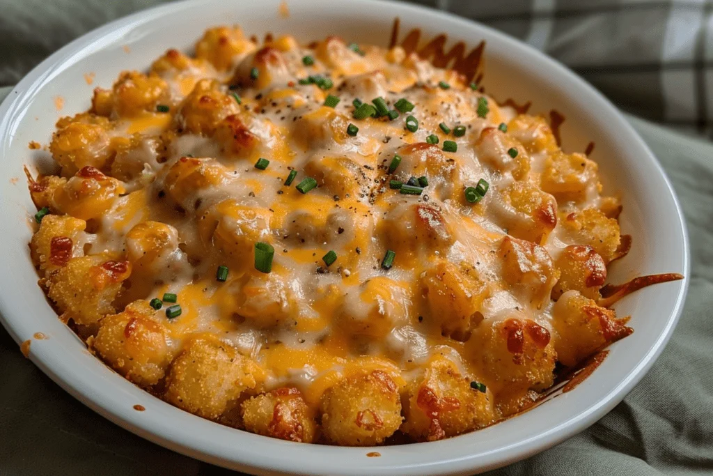 Cheesy Tater Tot Casserole-receipster.com