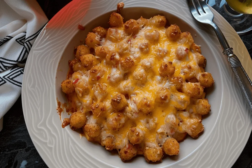 Cheesy Tater Tot Casserole-receipster.com