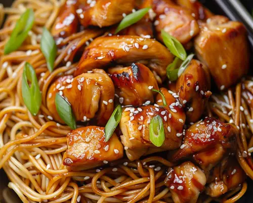 One Pan Teriyaki Chicken and Noodles