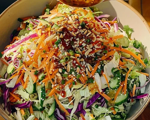 Crunchy Cabbage Salad with Sweet and Tangy Dressing