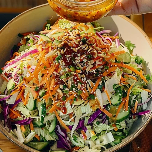 Crunchy Cabbage Salad with Sweet and Tangy Dressing