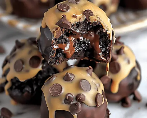 Chocolate Chip Cookie Dough Brownie Bombs