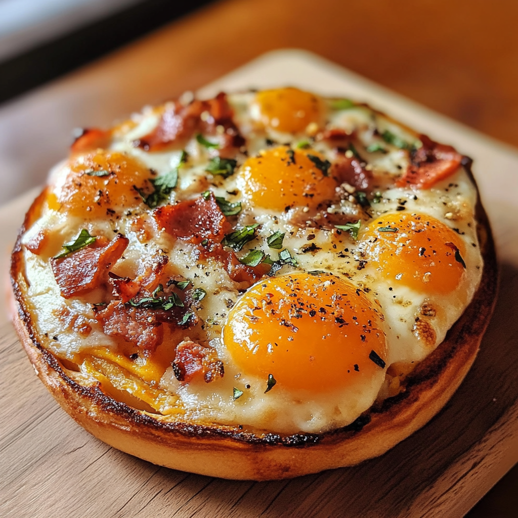 English Muffin Breakfast Pizza-receipster.com