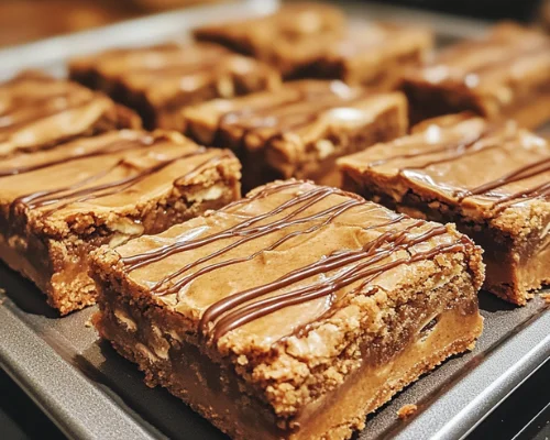 Peanut Butter Lunch Lady Cookie Bars -receipster.com