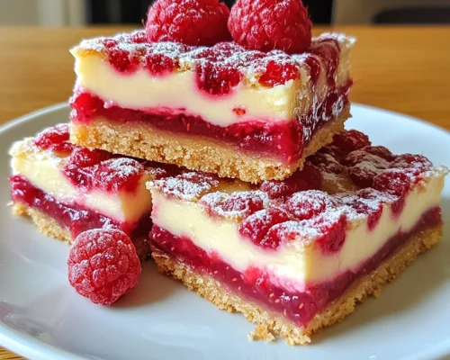 Raspberry cheesecake Bars-receipster.com