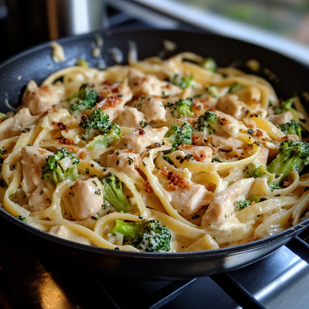 Creamy Chicken and Broccoli Pasta-receipster.com