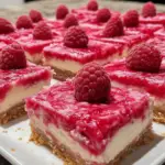 Raspberry cheesecake Bars-receipster.com