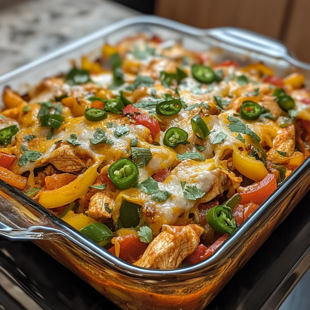 Fajita Chicken Casserole-receipster.com