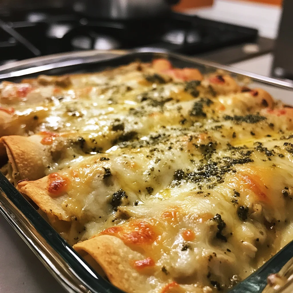 Creamy Chicken & Cheese Enchiladas -receipster.com