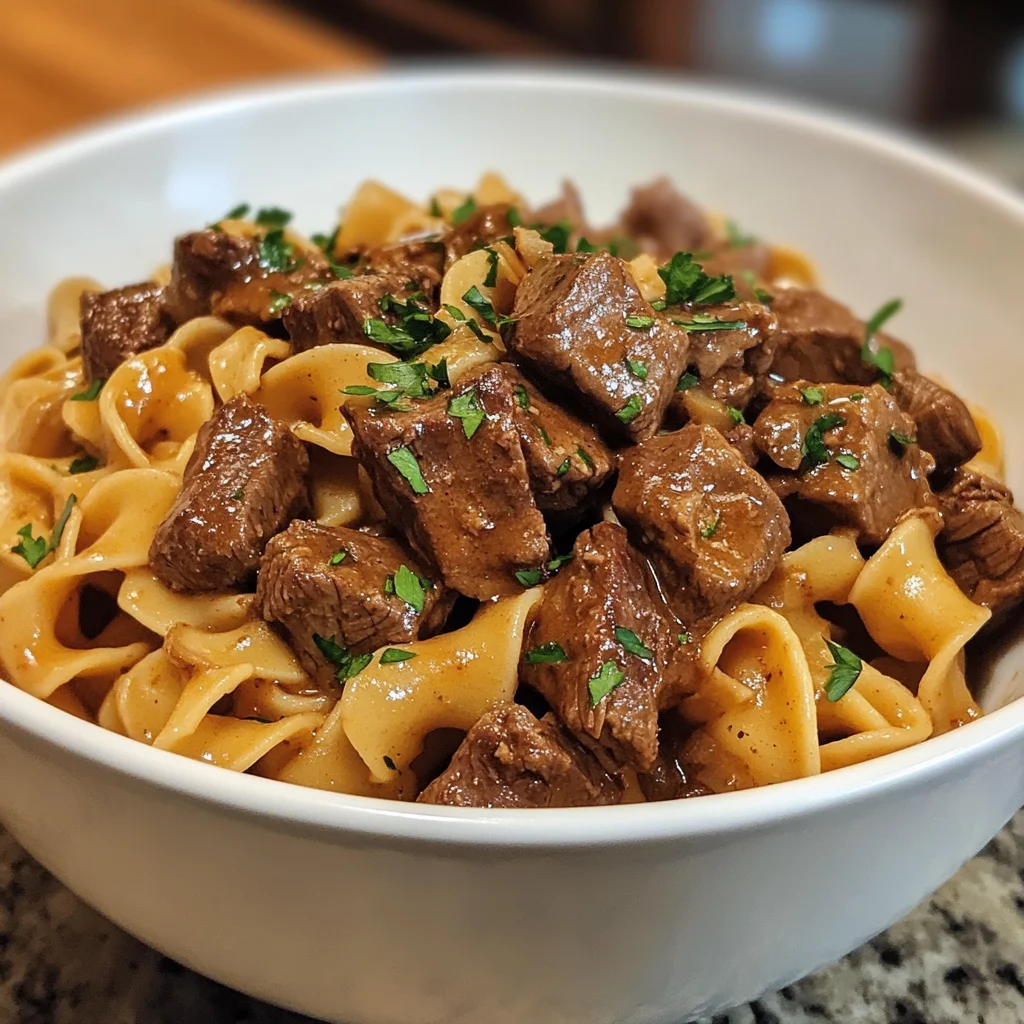 Crockpot Beef Tips with Mushroom-receipster.com