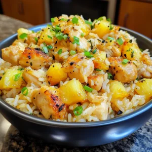 pineapple chicken and rice -receipster.com