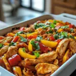 Fajita Chicken Casserole-receipster.com