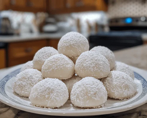 Sweetened Condensed Milk Snowball Cookies-receipster.com