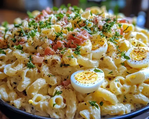 Deviled Egg Pasta Salad -receipster.com