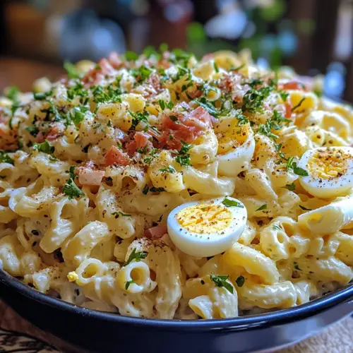 Tangy Twist: 15-Minute Deviled Egg Pasta Salad Magic