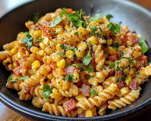 Mexican Street Corn Pasta Salad-receipster.com