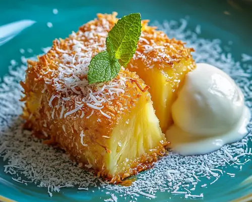 Fried Pineapple with Coconut Crust -receipster.com