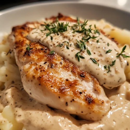 CHICKEN AND POTATOES WITH GARLIC PARMESAN CREAM SAUCE-receipster.com