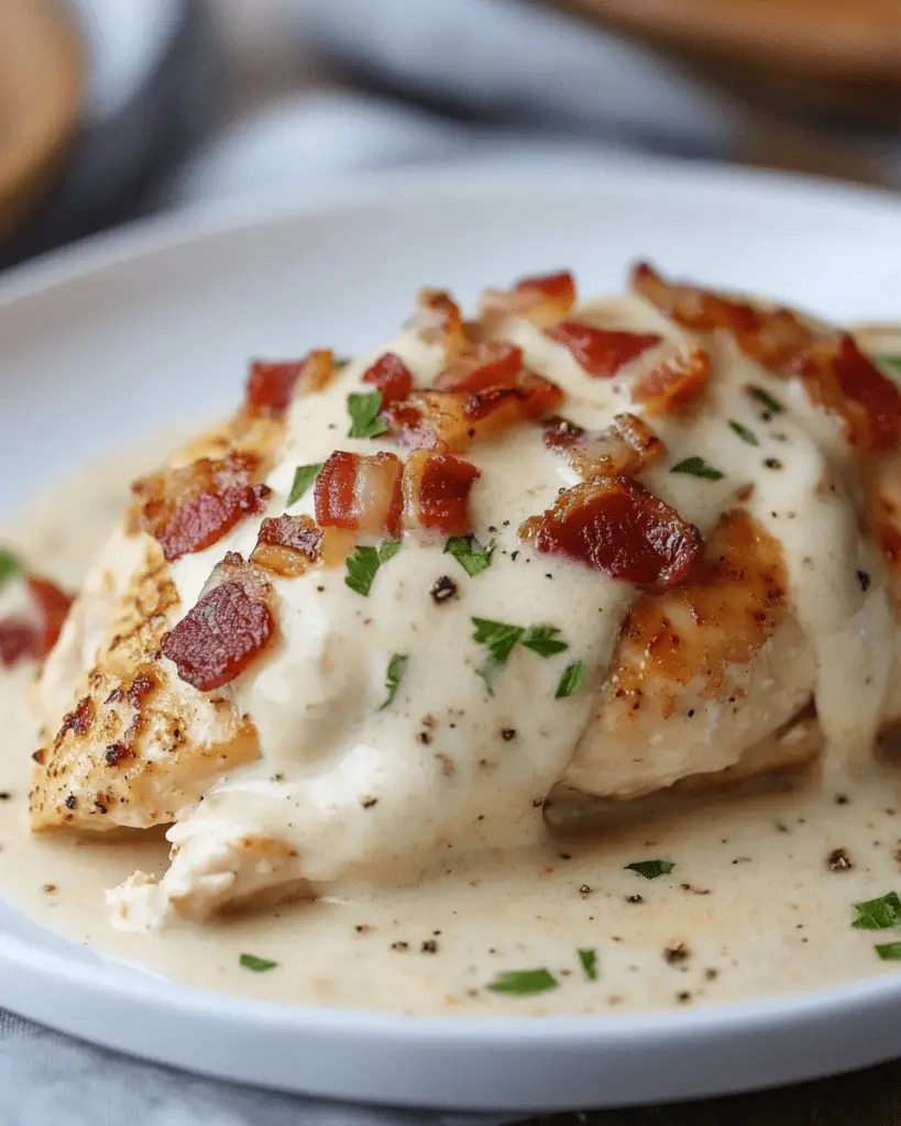 Creamy Bacon Chicken-receipster.com