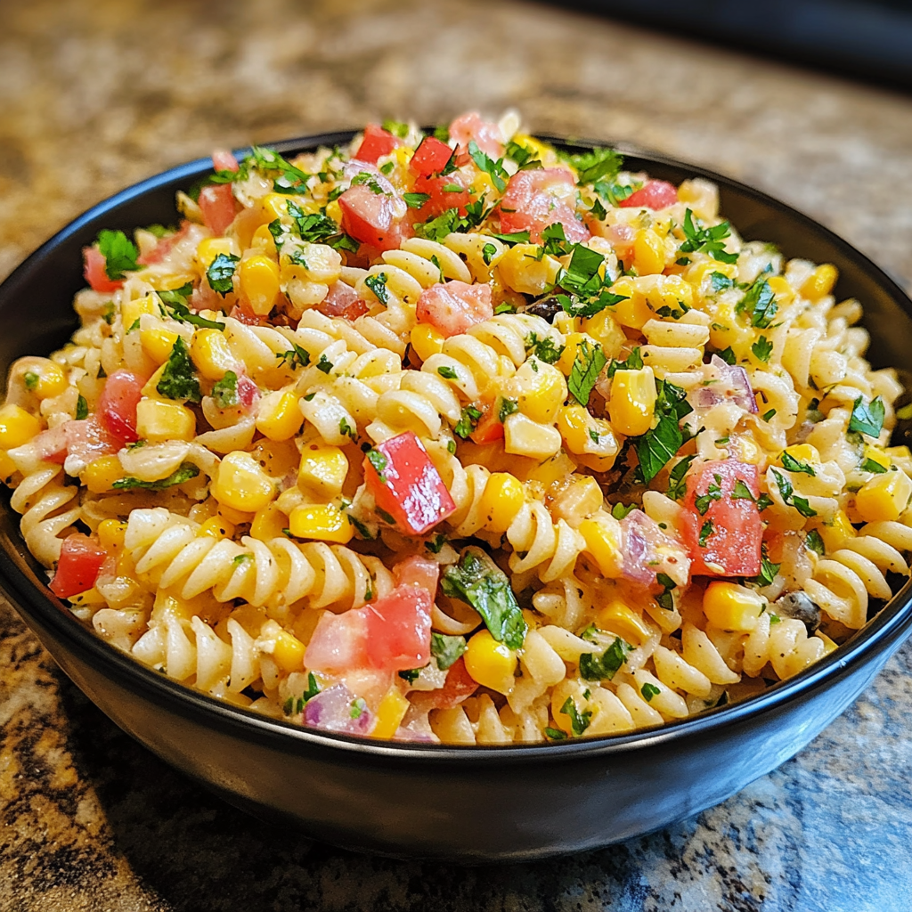 Mexican Street Corn Pasta Salad-receipster.com