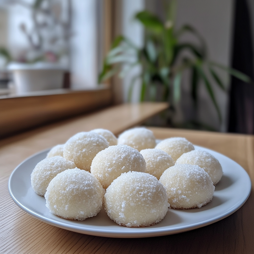 Sweetened Condensed Milk Snowball Cookies-receipster.com