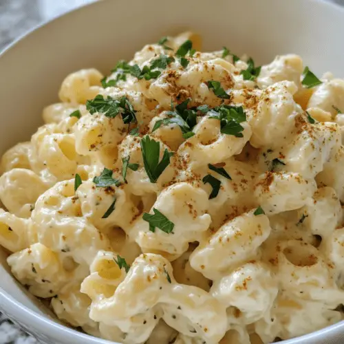 Deviled Egg Pasta Salad -receipster.com