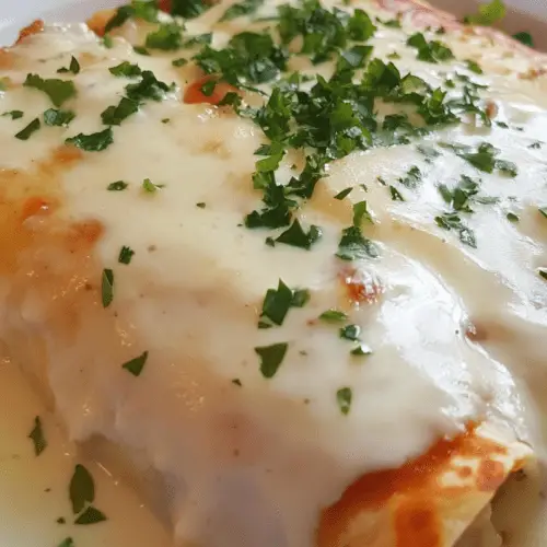 Chicken enchiladas with sour cream white sauce-receipster.com