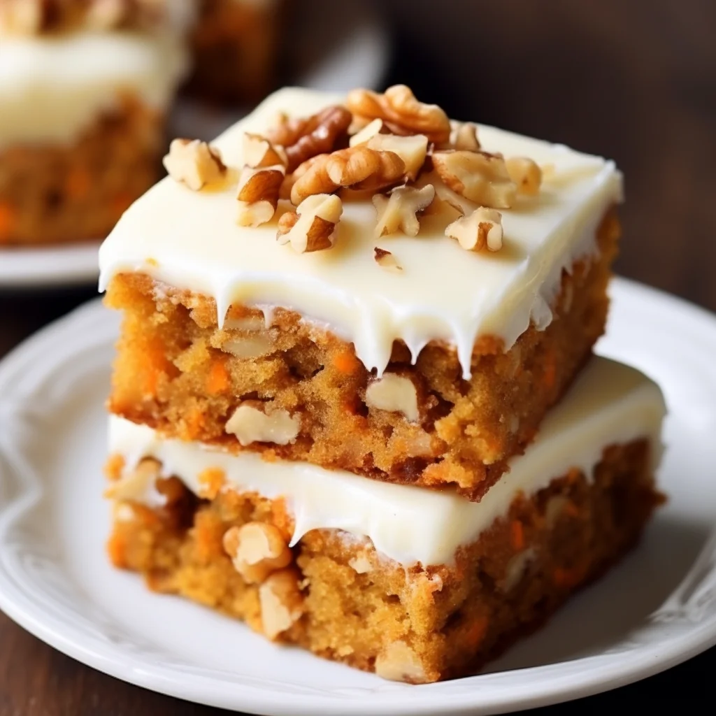 Irresistible Carrot Cake Bars Recipe with Creamy Frosting Delight