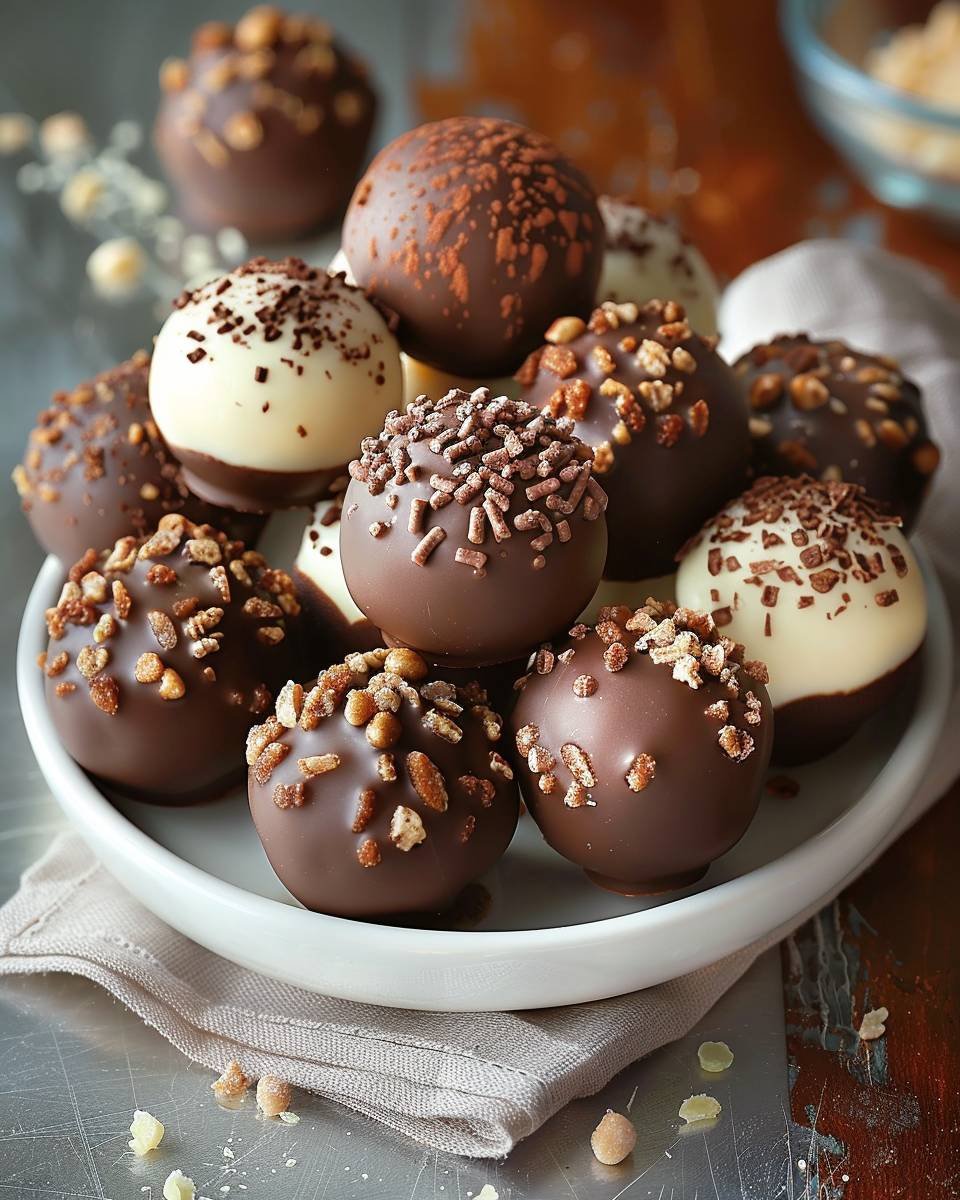 Irresistibly Easy Chocolate Cheesecake Crunch Truffles for Dessert Lovers