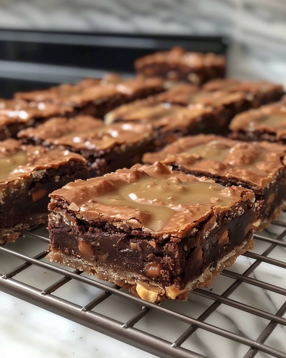 Irresistible Gooey Chocolate Peanut Caramel Brownie Bars Recipe