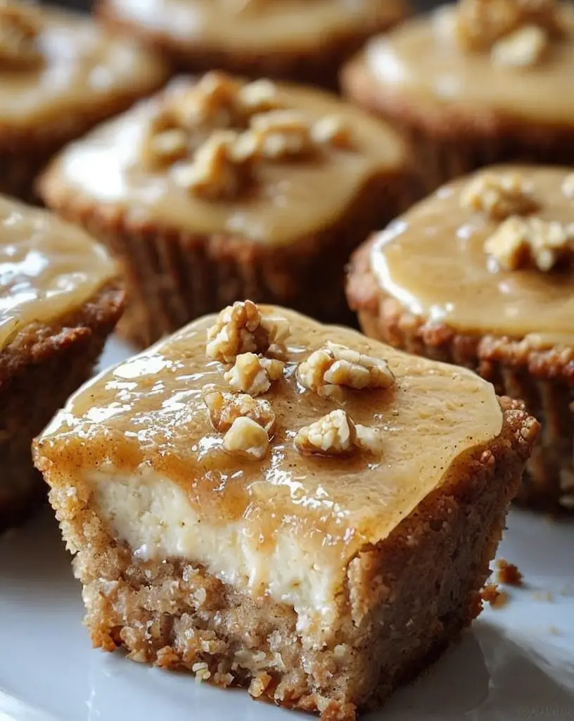 Indulge in Irresistible Banana Walnut Maple Cheesecake Bites Today