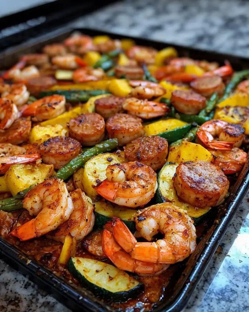 Quick and Easy Cajun Shrimp and Sausage Sheet Pan Dinner