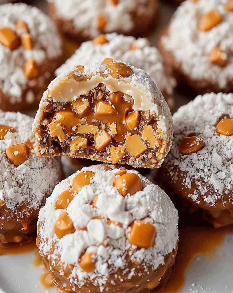 Irresistible Caramel Butterfinger Snow Cookies Recipe for Sweet Lovers