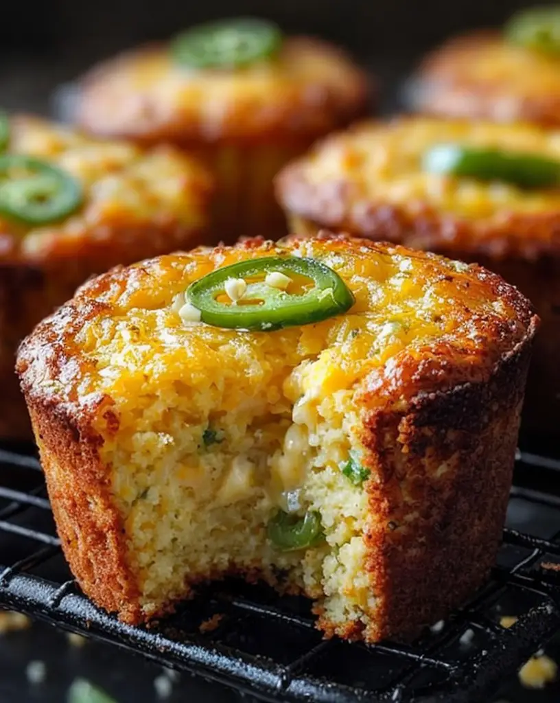 Spice Up Your Meal with Cheesy Jalapeño Cornbread Muffins