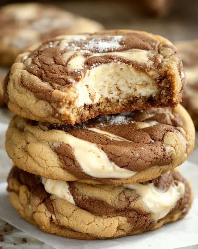 Irresistible Coffee Swirled Marbled Chocolate Cream Cheese Cookies Recipe