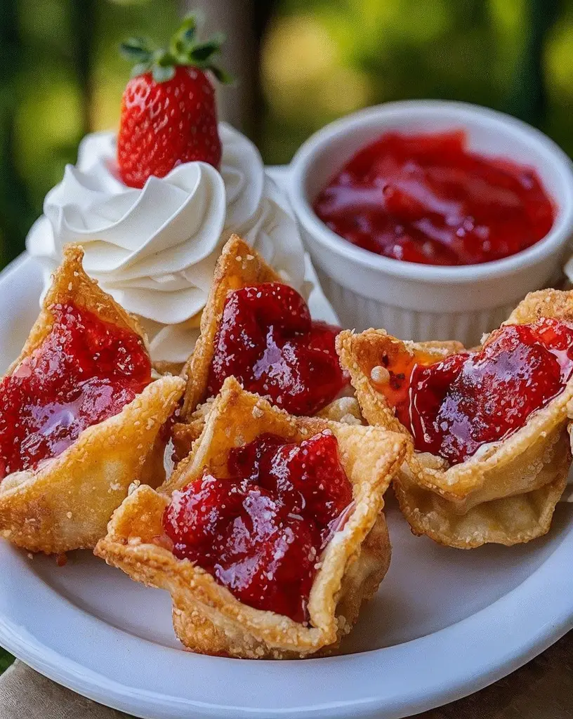 Irresistible Crispy Strawberry Wontons: A Sweet Dessert Delight Recipe