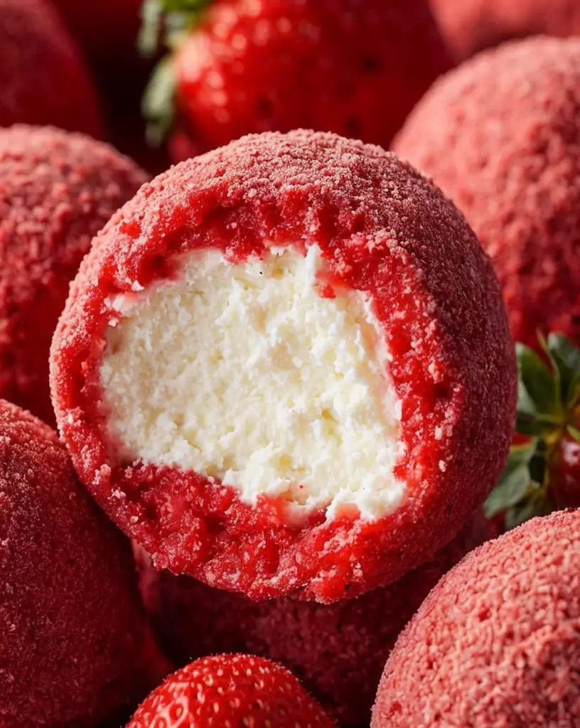 Indulge in Irresistible Strawberry Velvet Cheesecake Truffles Recipe