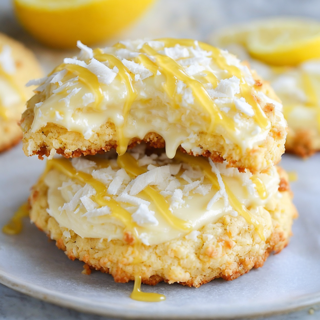 Irresistible Lemon Coconut Cheesecake Cookies: A Sweet Tropical Delight