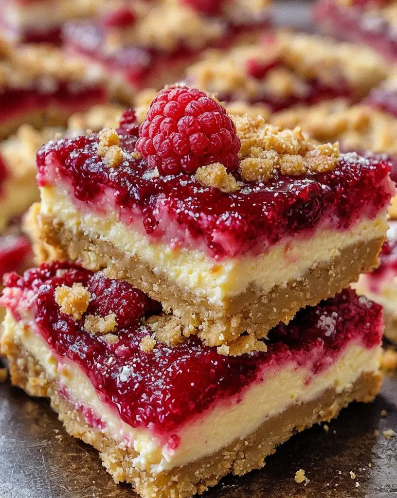 Irresistible Lemon Raspberry Cheesecake Crunch Bars: A Delicious Dessert Delight