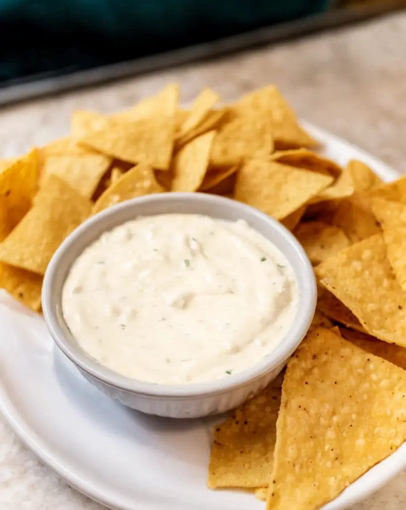 Irresistible Mexican Restaurant Style White Cheese Dip Recipe